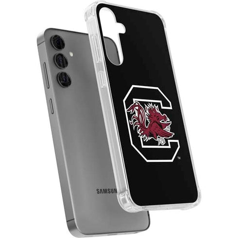 University of South Carolina Gamecocks Logo Black Galaxy S24 Plus Clear Case